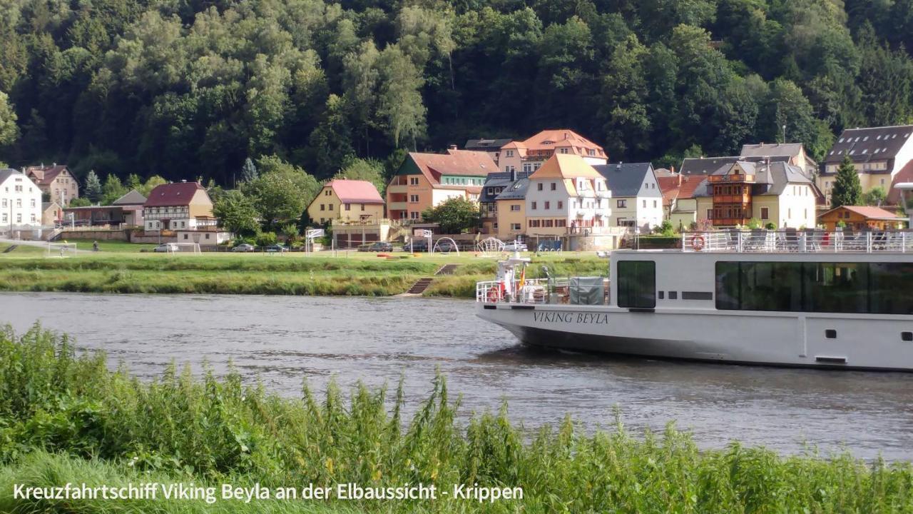 Ferienappartements Elbaussicht - Krippen Bad Schandau Eksteriør billede